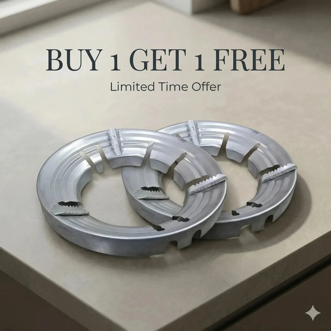 Stainless Steel Gas Saver Ring (Buy 1 Get 1 Free)