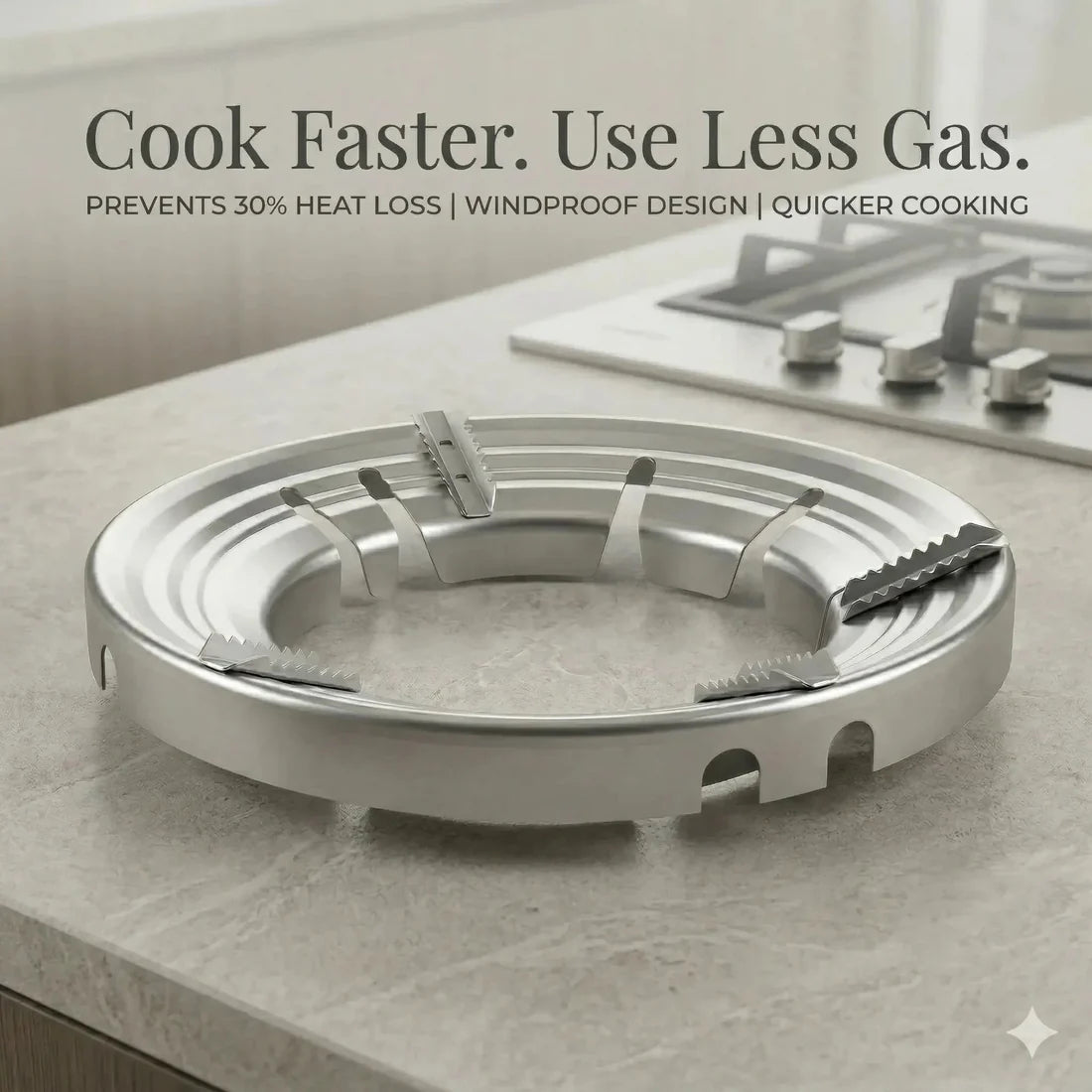 Stainless Steel Gas Saver Ring (Buy 1 Get 1 Free)