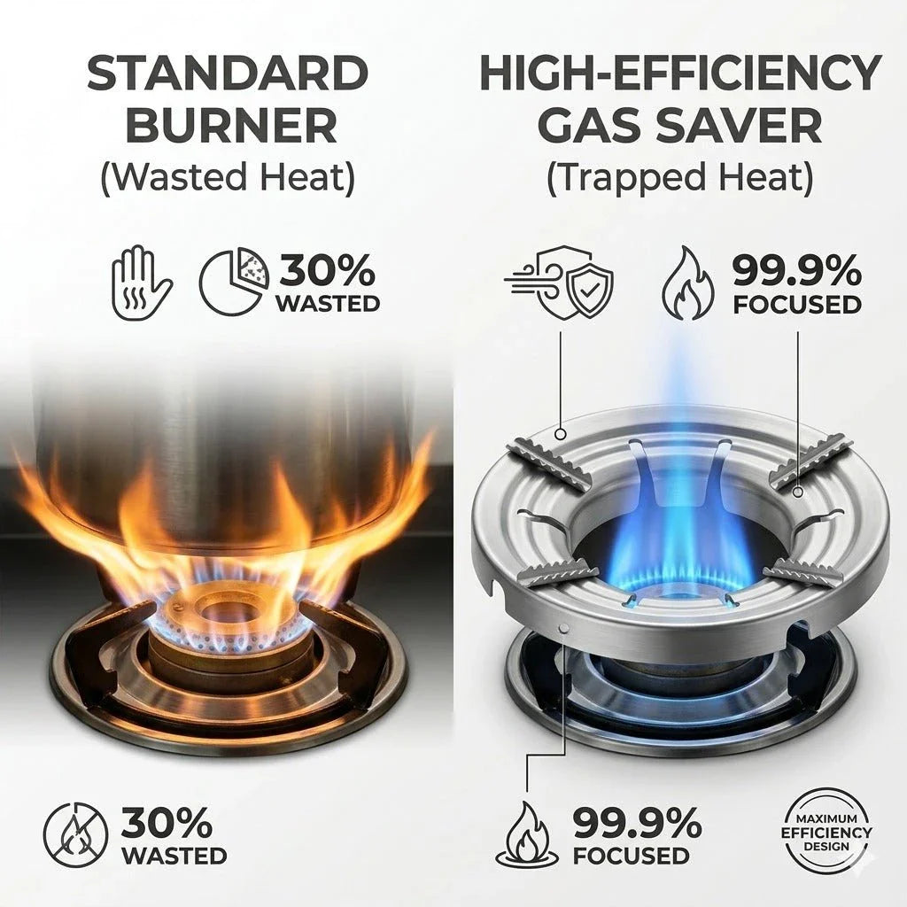 Stainless Steel Gas Saver Ring (Buy 1 Get 1 Free)