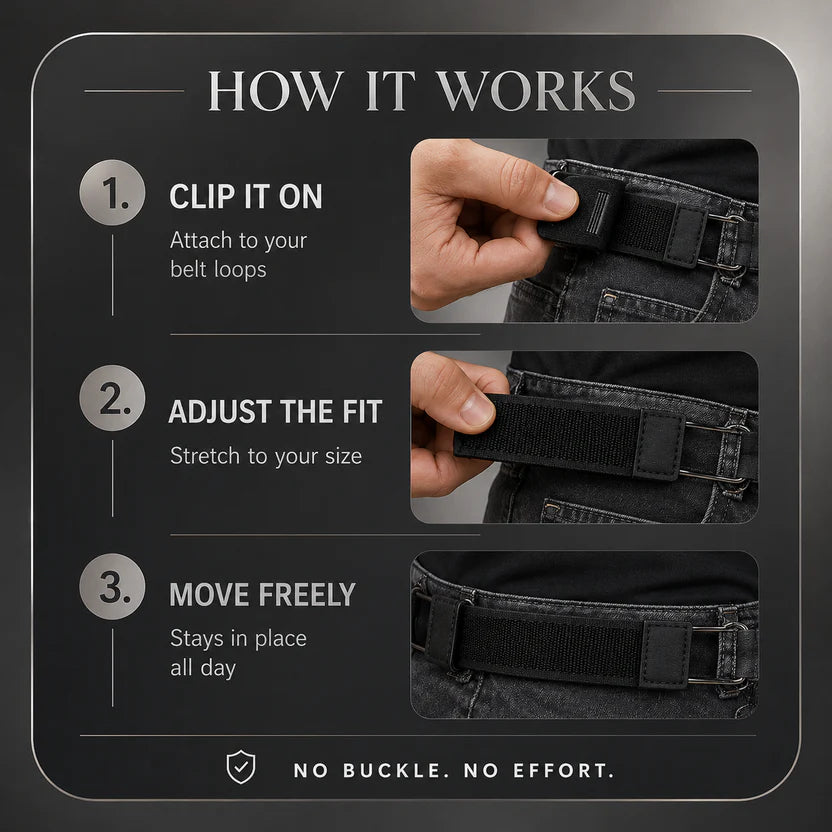 FlexHook™ Tactical Metal Hook Elastic Belt